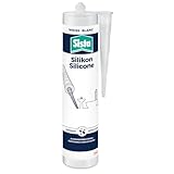 Sanitär Silikon für Innen Weiss Bad und Küche - Schimmelressistent - UV und Witterungsbeständig - Perfekt für Badewannen, Waschbecken Toiletten (1 x 280 ml)