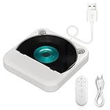 Auto CD-Tuner, CD Player für Auto PKW LKW mit 1M USB-AUX Anschluss Externes CD Laufwerk für Zuhause Laptop PC Fernseher Extern Universal Kompatibel mit Android Autoradio - Weiß