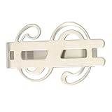 DEARMAMY Geldbörse aus Edelstahl Outdoor-Geldbörse Leitplanken-Fallrohre Sieb Geldhalter für Karten Geldscheine Halter Geldscheinklammer für Männer große Geldklammer Rostfreier Stahl Silver