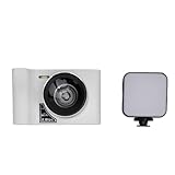 Yctze 2,5K 24MP Digitalkamera 2,8-Zoll-Bildschirm 16-facher Digitalzoom Multifunktionale Digitalkamera Vlogging-Kamera mit Fülllicht (White)