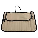 Niceminiwall Camping-Besteck-Set aus 304 Edelstahl mit Löffel, Gabel, Essstäbchen und Oxford-Rolltasche, wasserdicht, tragbar, Picknick-Kochgeschirr, Utensilien-Set für Outdoor-Camping, (12-teiliges