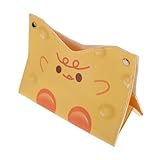 Alipis Kasten Tissue-Box Automatischer Reinigungsball Universeller Banknotenprüfstift Vintage- Künstliche Dekoration Rosafarbene Haarspangen Stiftwährung Löffel Geschirr Leder Orange