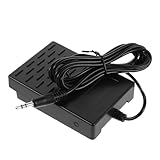 Yardwe Sustain Pedal mit Polarity Switch für Keyboard und Digitalpiano Stecker Kompatibel mit Midi Keyboards Synthesizern Langlebiges Kunststoffmaterial Flexibles Fußpedal für Studio und