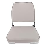 aqxreight Klappbarer Bootssitz, Gepolsterter Bootsstuhl mit Niedriger Rückenlehne und Rückenlehne, 250 Pfund Tragkraft, Ponton-Bootsstuhl