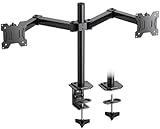 HUANUO Monitor Halterung 2 Monitore für 13-30 Zoll Bildschirme, Monitorhalterung 2 Monitore Höhenverstellbar, Bildschirmhalterung 2 Monitore Neigen Schwenken, 10 kg pro Arm, VESA 75/100