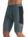 BALEAF Radhose Herren Kurz Gepolstert 4D Fahrradhose Herren Kurz Gepolstert Grau+Schwarz 3XL