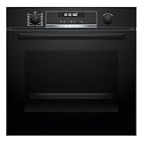 Bosch HBG578BB3, Serie 6, Einbau-Backofen, 60 x 60 cm, Pyrolyse-Selbstreinigung, Air Fry Funktion, 3D-Heißluftfunktion, Soft Close, Hydrolytische Reinigungshilfe, Automatikprogramme, Versenkknebel