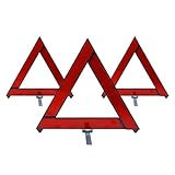 WSQHAO 3 stücke Faltbare Warndreieck Reflektierende Metall Auto Notfall Panne Sicherheit Straßenrand Autobahn Unfall Gefahr Zeichen FüR Autos