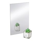 RMIVEGLIA Selbstklebende Spiegel 4er Set, Spiegel Badezimmer, Flexible Spiegelfolie, Wanddekoration für Zuhause, Bad und Büro. Einfach anzubringen und vielseitig einsetzbar.