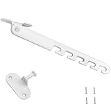 Lxoraziy Fensterfeststeller für Kippfenster, 18 cm Fensterstopper Metall, Zuschlagschutz, Fensterriegel zum Einstellen der Fensteröffnung(Weiß)