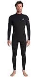 C-Skins 2025 NuWave Session Neoprenanzug für Herren, 3/2 mm Reißverschluss hinten, Schwarz/Schwarz, Größe X/Warmrot