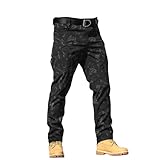 Generisch Herren Cargo Sporthose Trainingshose Biker Hose Arbeitshosen Männer Winter Arbeitshose Herren Stretch Cargo Hosen Männer Militär Hose Dunkelblaue Stoffhose