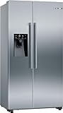 Bosch KAD93AIDP, Serie 6, XXL-Amerikanischer Side by Side Kühlschrank, 178,7 x 90,8 cm, 371 L Kühlen & 191 L Gefrieren, NoFrost, Eis- und Wasserspender, Flexibilität im Gefrierraum, Anti Fingerprint