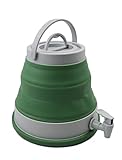 SAMMART Tragbarer Wasserbehälter, 6 l, zusammenklappbar, Notfall-Würfel-Wasserträger, Outdoor-Wasserspeicher für Camping, Wandern, Klettern, Rucksackreisen (Grau/Dunkles Meergrün, 1)