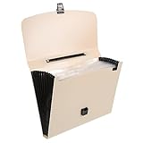 HYTROVE Tragbare Orgel tasche Artikel Magazin Dateien Rechnung erweiterbar Post ordner dokumentenmappe aktenmappen document folder Papier-Organizer-Halter Quittungshalter-Organisator Beige