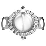 iplusmile Edelstahl Teigtaschenpresse Großformat Teigtaschen und Ravioliform für Empanadas und Kleine Törtchen Lebensmittelecht Leicht zu Reinigen Manuelles Küchenwerkzeug