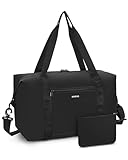 ECOHUB für Ryanair Handgepäck Tasche 40x20x25, Perfekt für Neue Ryanair Reisetasche Handgepäck Flugzeug 40x30x20, 2-Stück Faltbare Travel Bag, Reißfest & Lleicht Cabin Bag, Weekender Tasche(Schwarz)