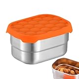 Lunchbox Edelstahl Brotdose Für Kinder, Leckdichte Und Stapelbare Brotzeitdose Vesperdose Mit Silikondeckel, Lunch Box Für Picknick, Schule, Arbeit, Rechteckig 230ml
