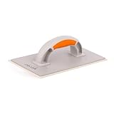 Mivos Reibebrett Kunststoff mit Filz-Belag 4 mm - 280 x 140 - Filzbrett für Putz mit Zweikomponenten-Griff - Putzbrett mit Filz-Auflage 4 mm für Stuckateur und Maurer - Made in EU