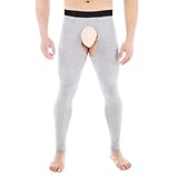 Dasongff Herren Strumpfhose Ouvert Leggings Pantyhose Reizwäsche Sexy Strumpfhosen Sport Leggings Weich Unterhose Lange Winterhose Slim fit Hausehose Stretch Skiunterwäsche Hose