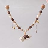 STARTONYOU Kinderwagenkette aus Holz und Silikon Kinderwagenspielzeug Mädchen Schildkröten