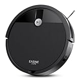 EASINE Saugroboter, Bürstenloses Design Staubsauger Roboter, Starkes Saugen, Selbstladend, Fernbedienung, Flach, Leise, Geeignet für Tierhaare & Hartböden, E3