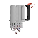 barbecook Anzuendkamin und Grillkamin aus Edelstahl Fuer schnelles und sicheres Anzuenden von Holzkohle, isolierter Griff Fuer sichere Nutzung, Durchmesser 16,5 cm und 27,5 cm hoch