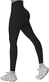 Sunzel Sunzfly Leggings Damen mit Bauchkontrolle Blickdicht Yogahose Sporthose für Gym Fitness Workout Schwarz M