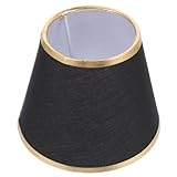 ELAYARD Moderner Lampenschirm aus Stoff Kompatibel Schwarzer Außenschirm mit Goldenem Innenrand Vielseitiger Lampenschirm für Steh Wand Tisch und Pendelleuchten Einfache Montage Dekorativ