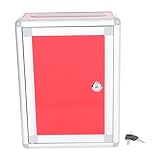 Hoement Kreative Rote Vielseitige Vorschlagsbox aus Robustem Material Wetterfester Briefkasten zur Wandmontage Sicherer Postkasten für Briefe und Beschwerden Dekorative Aufbewahrung für