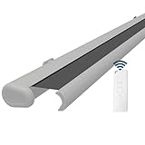 Eclipse Vollkassettenmarkise Premium elektrisch 4x3m Markise Balkon Terrassenüberdachung Kassettenmarkise Gelenkarm Polyacryltuch UV-Schutz 50+ Smarthome-fähiger Dooya Motor, Markisentuch: Grau