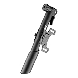 ICDKOYK Mini Fahrradpumpe, tragbar, 80 PSI, kompakt, für müheloses und schnelles Verstauen, kein Ventilwechsel erforderlich.