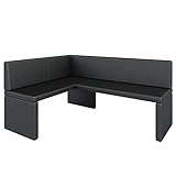 Eckbank Akiko Corner Bench - Eckbankgruppe für Ihrem Esszimmer, Küche modern, Sitzecke, Essecke. Perfekt für Küche, Büro und Rezeption. Solide und Starke Verarbeitung. (Soft 11, 128x168cm Links)