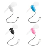 Mini Lüfter,Flexibler Lüfter,Mini USB Ventilator,USB Ventilator Mit Flexiblem Hals,Faltbar Schwanenhals Fan,Flexibler USB -Lüfter mit weichen Lüfterflügeln Für Laptop Zuhause und Büro(4 Farben)