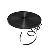 Geschenkband, 50 Meter, 5 mm, für Geschenkverpackungen, Ballonband, Stoff, dickes Band für Geschenkverpackungen, Weihnachten, Valentinstag, Blumensträuße, Kuchen, Hochzeit, Party, Dekoration (schwarz)