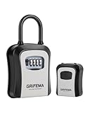 GRIFEMA GA1003-2 Schlüsselsafe, Schlosskasten, Schlüsselschränke mit Haken, für Zuhause, Büro, Grau