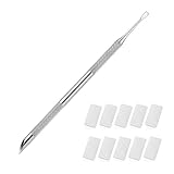 2 Stück Nagelhautschieber,Cuticle Pusher,Nagelhautmesser für Nagelwerkzeuge,Nail Art Vorpolier Schleifpapier zur Nagelvorbereitung,Maniküre und Pediküre Im Salon für den Heimgebrauch