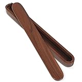 NAMOARLY Schwarze Walnuss Holz Essstäbchen Box mit Staubschutz Deckel Langlebiger Tragbarer Behälter zur Aufbewahrung von Essstäbchen und Küchenutensilien Kompakter Organizer für Besteck