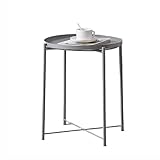 LUZZILE Mesa Para Centro De Sala Moderner Einfacher Kleiner Couchtisch Einfacher Tabletttisch Eisen Couchtisch Sofa Nachttisch Kleiner Runder Tisch Couchtisch (D)