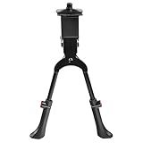 Fahrradständer - Verstellbarer Fahrradständer, Schwerer Seitenständer | Hoher Torsionsfederfußbügel Mit Rutschfester Basis Für 26-29 Zoll Mountainbikes, Schneemobile, Straßenfahrräder, Pendler Oder