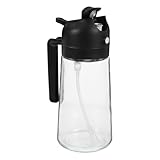 GARVALON Lebensmittelechte Glas ölsprühflasche Feiner Nebel Ölzerstäuber Ergonomisches Design für Küche und Grill Geeignet für Airfryer und Gesundes Kochen Einfach zu Bedienen