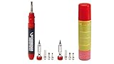 ROTHENBERGER Industrial Micropen Set 1300 Gaslötkolben | Brennkolben | inkl. 8 x Lötspitze und 1x Nachfüllgas 100 ml | Arbeitstemperatur: ca. 450 °C – 600 °C | wiederbefüllbar | Feinlötarbeiten