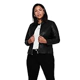 ONLY Carmakoma Damen CARROBBER Faux Leather Jacket NOOS Lederjacke, Schwarz, 46