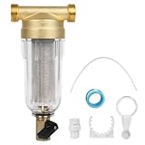 Ausspülbarer Feinfilter, vorfilter, Wasserhahn Wasserfilter Wasser, Vorfilter Sedimentfilter, Spin Down Sediment Wasserfilter, für Brunnenwasserschlauch Sedimentfilter(3/4')