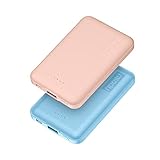 Miady Power Bank Klein 5000mAh [2 Stück] 2,4A Schnelles Aufladen Externer Akku Power Bank Klein Aber Stark Handy Powerbank für iPhone, iPad, Samsung, Galaxy, Huawei usw.