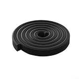 Filteilect Verstellbare TPE-Türdichtungsleiste mit Acrylkleber für Schalldämmung und Wetterschutz, 6 Meter lang für den privaten und gewerblichen Gebrauch in Braun, Schwarz, Beige (schwarz)