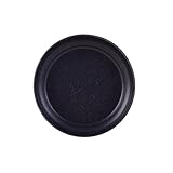 Jian1004 Blumentopftablett, Tropfschalen aus Pflanzenfasern for Zuhause, runder Blumentopf-Untersetzer for Wohnzimmer, Balkon, Terrasse(Black,M)