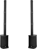 McGrey E-208LA Aktiv Line Array Säulenanlage Stereo Set - Linienstrahler-PA im 2er Set - je 100 Watt (RMS) - 8' Subwoofer - 2,5' Breitbandlautsprecher - USB/SD/Bluetooth Media-Player - Schwarz