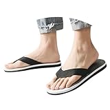 SUPTTING Herren Zehentrenner Markenlogo Flip Flops Rutschfeste Sohle Bequeme Strandschuhe Leichte Badeschlappen Sommersandalen Freizeitsandalen Wasserfest Duschsandalen Urlaubsschuhe für Strand