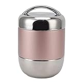 Tomedny Isolierter Lebensmittelbehälter, 50-Unzen-Lunchbehälter für warme Speisen, Edelstahl-Lunchbox mit Verschlussdeckel für Schulreisen (Gewöhnliches Roségold 1,5 l)